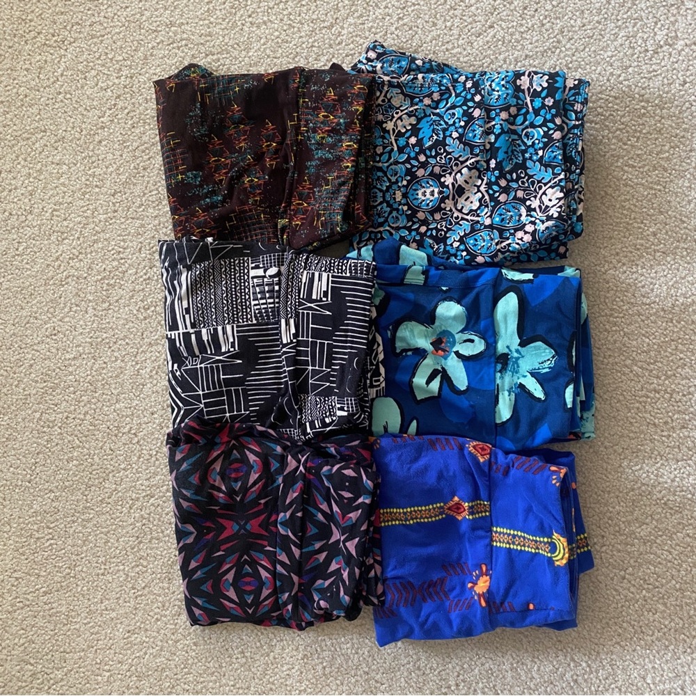 LuLaRoe Set of 6 Legging Bundle One Size